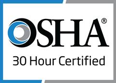OSHA 30 hour certified service technicians