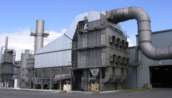 Foundry and Smelter Dust Collector and Gas Cooler